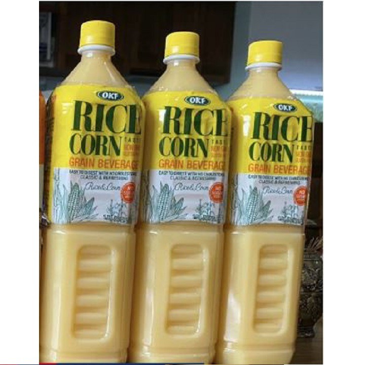 1,5l Sữa gạo bắp OKF Rice Corn nhập khẩu Hàn Quốc - đồ ăn vặt Sài Gòn, thơm ngon đậm vị - ViXi Food
