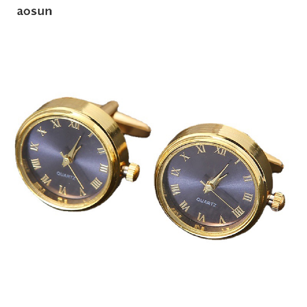 Aosun Men's Luxury Watches Cufflinks Classic French Business Shirt Accessories Fashion EN