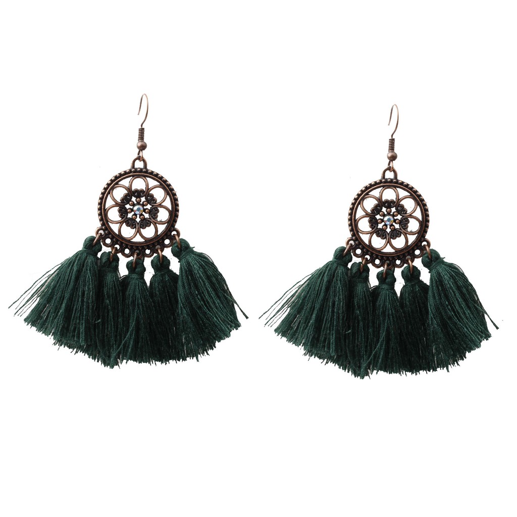 Cặp khuyên tai dài phong cách Bohemian sang trọng cá tính dành cho nữ