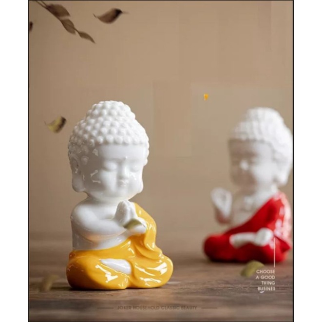 Tượng Phật Thích Ca Màu Vàng mini. Trang trí phòng khách. Ô tô. Phong thủy. Bàn làm việc . Tương Phật Như Lai. A Di Đà