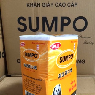 Giảm 10% cho đơn hàng từ 100k. Giấy ăn cao cấp Sumpo 1 lớp, 240*240mm, 0,9kg