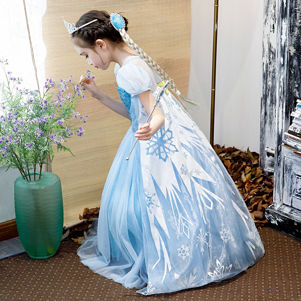 Đầm hóa trang công chúa Elsa dễ thương thời trang cho bé gái
