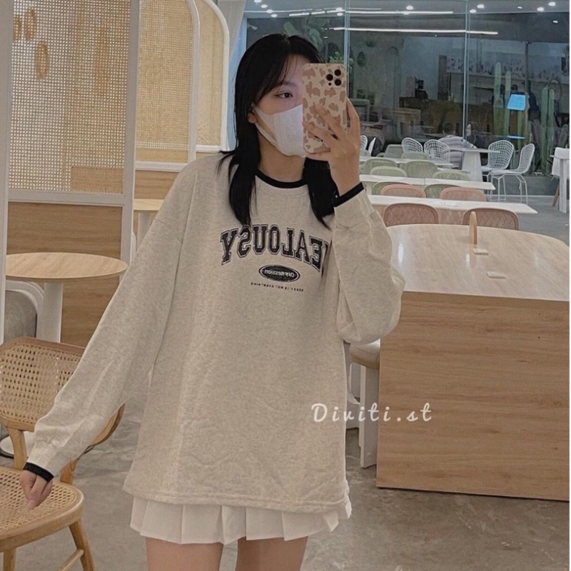 Áo Sweater Nỉ Bông Cotton JOVELTY Unisex Form Rộng - Jealousy