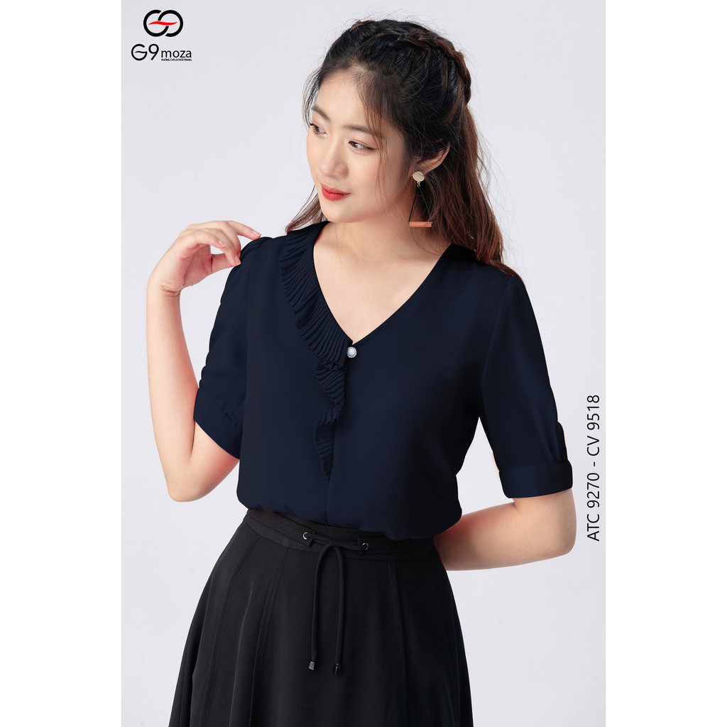 Áo tay cộ tím than G9moza 9270 chất lụa cát thoáng mát