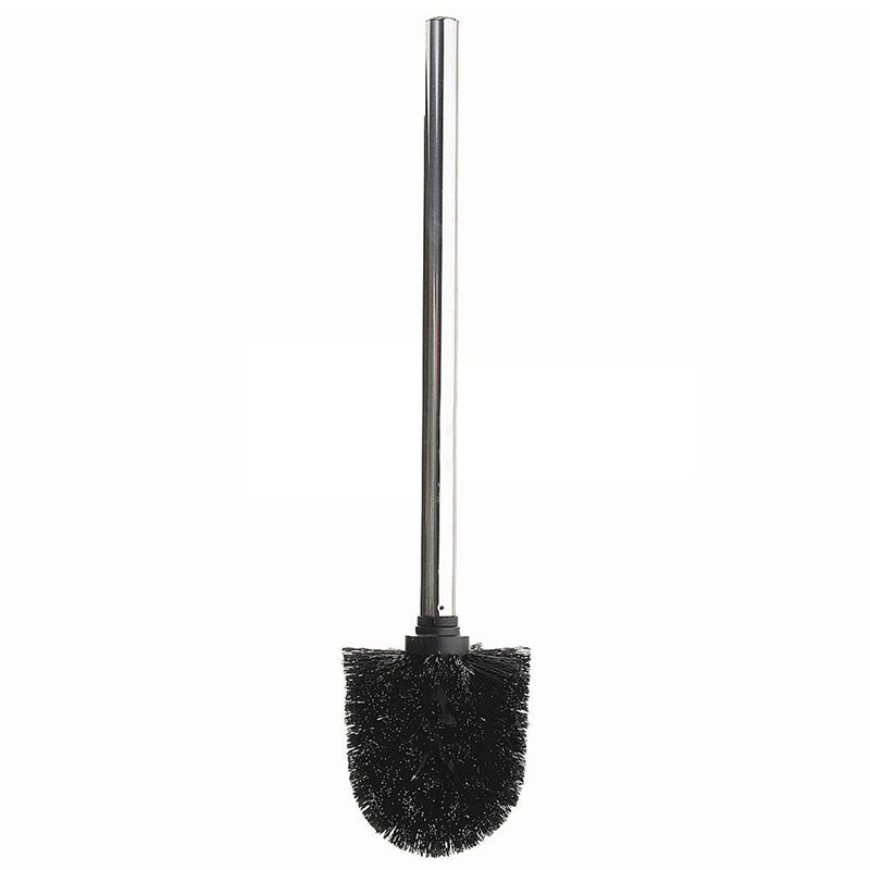 Replacement Stainless Steel WC Bathroom Cleaning Toilet Brush Black Head