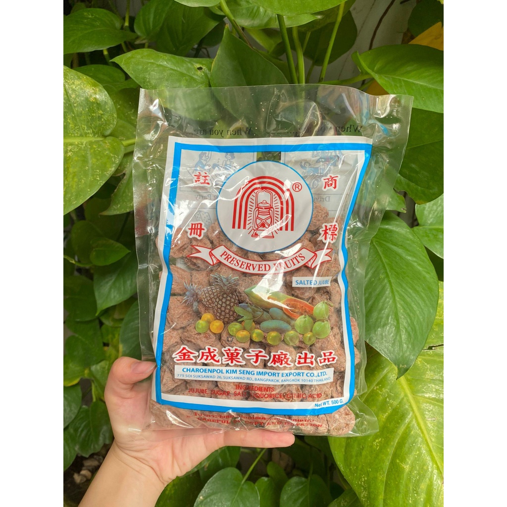 Xí Muội Mặn Thái Lan Salted Jujube (Gói 500g)