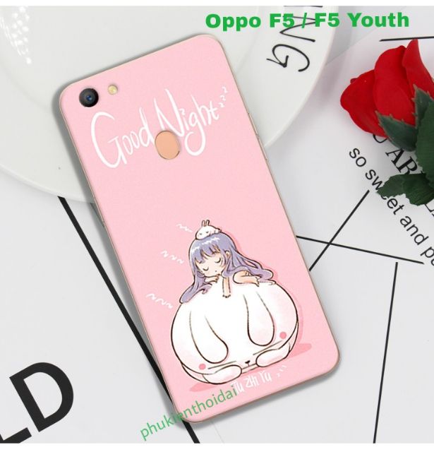 Oppo F5 / F5 Youth ốp lưng dẻo TPU in 3D hình dễ thương