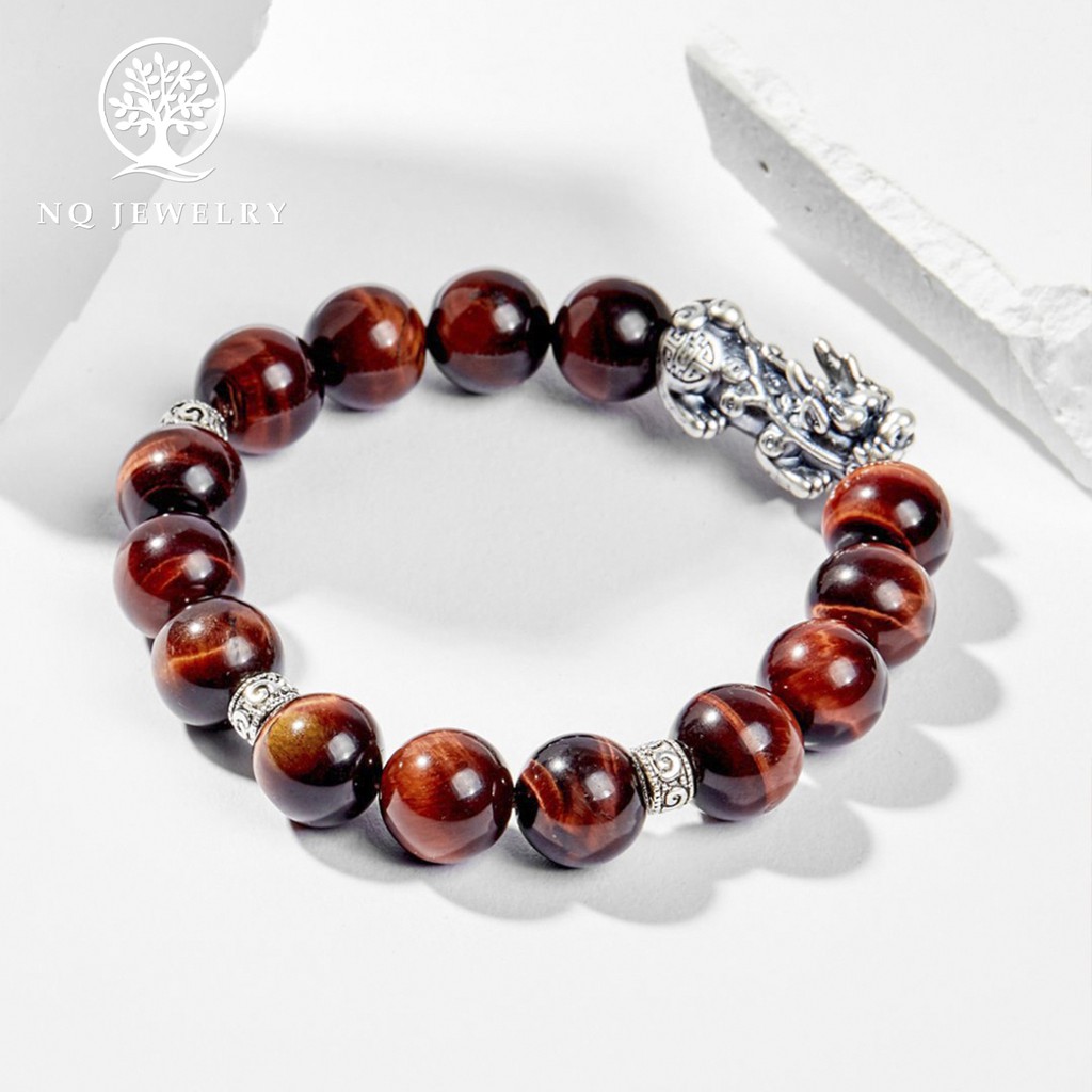 Vòng tay phối charm tỳ hưu bạc thái - NQ Jewelry