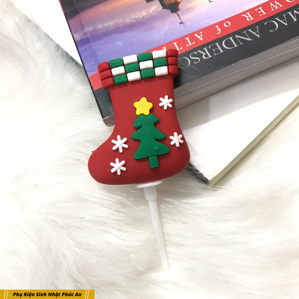 Topper que cắm trang trí bánh sinh nhật Noel Giáng Sinh