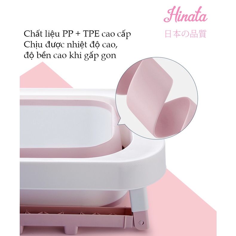 Bồn tắm gấp gọn HINATA - Có nhiệt kế cho trẻ em BT16