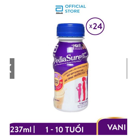 Thùng 24 chai Sữa Pediasure pha sẵn 237ml vani