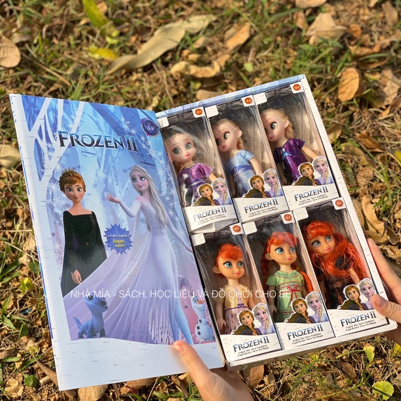 Đồ chơi búp bê công chúa elsa ana Frozen Disney chính hãng hàng xuất xịn, sét 6 búp bê fozen cỡ lớn có giày