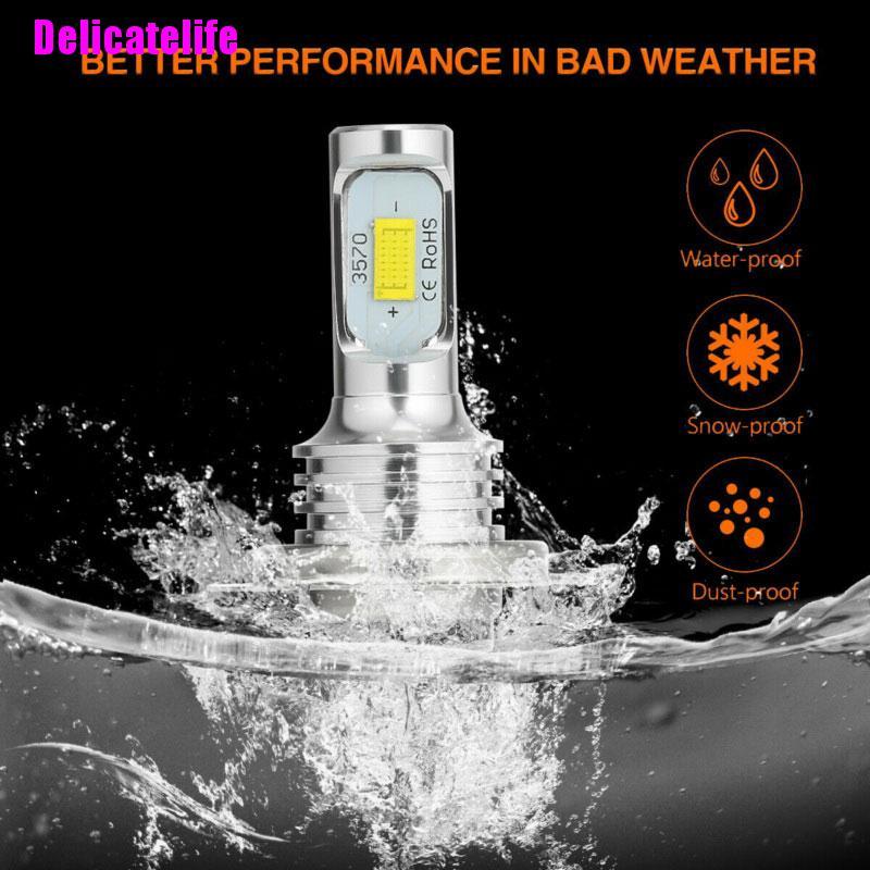 Set 2 đèn pha LED H7 DRL H4 6000k siêu sáng cho xe hơi