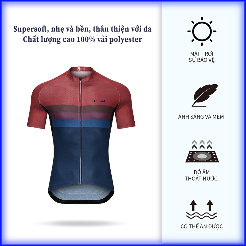 FIHCO Áo Ngắn Tay/Quần Thiết Kế Thời Trang Tiện Dụng Cho Người Đi Xe Đạp Thể Thao Thời Trang