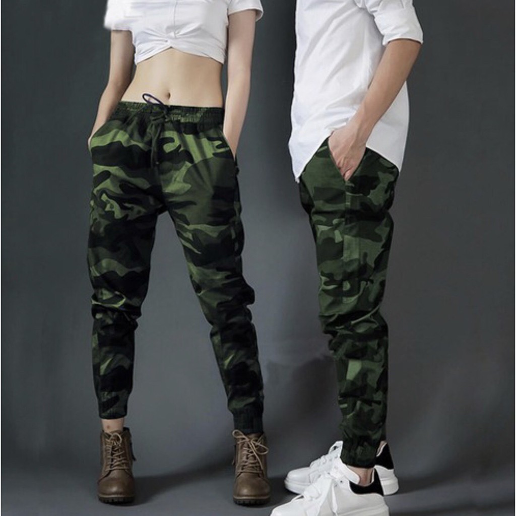 [HOT] Quần jogger nam nữ màu xanh rêu cá tính co giãn không nhăn chuẩn dáng Hàn
