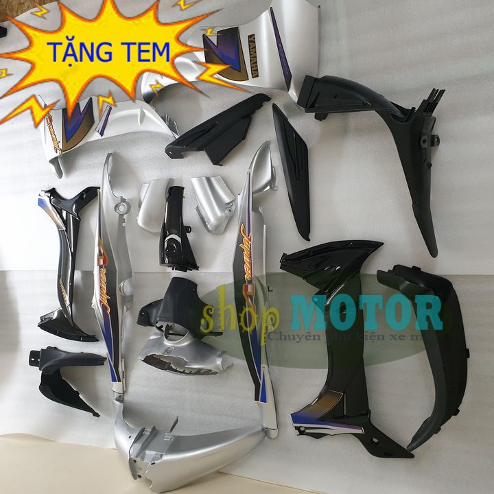 Bộ nhựa áo xe JUPITER V nhựa ABS nguyên sinh MÀU BẠC -B1113
