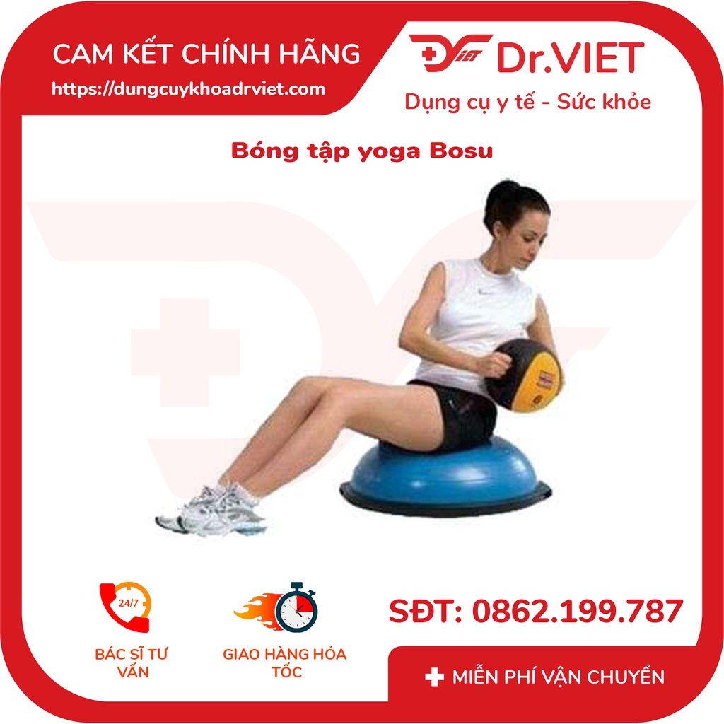 BÓNG BOSU TẬP YOGA BIGCARE CÔNG CỤ HỖ TRỢ ĐẮC LỰC CHO CÁC ĐỘNG TÁC ĐÒI HỎI SỨC BỀN DRVET