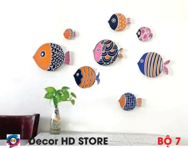 Decor cá treo tường fomex 5mm dày dặn