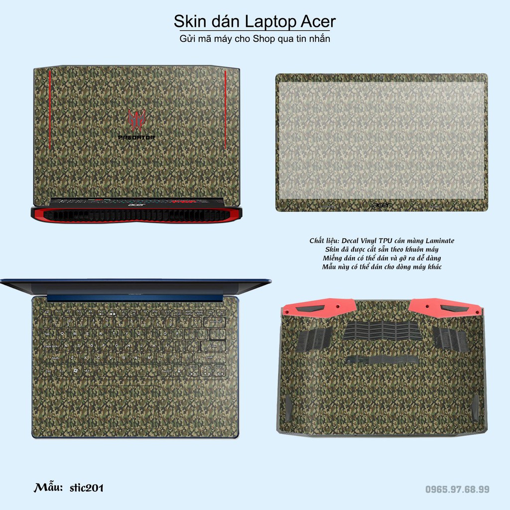 Skin dán Laptop Acer in hình Hoa văn sticker _nhiều mẫu 32 (inbox mã máy cho Shop)