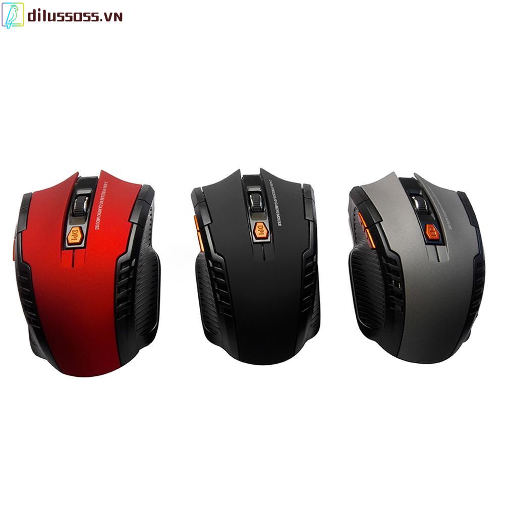 Chuột Gaming Dilussoss không dây 2.4GHz 6 nút bấm cho PC/Laptop