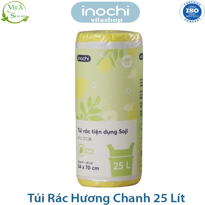 Túi Đựng Rác, Túi Rác Hương Chanh, Hương Lavender Tự Huỷ Có Quai Tiện Dụng, Dạng Cuộn Loại 10L 25L 50L