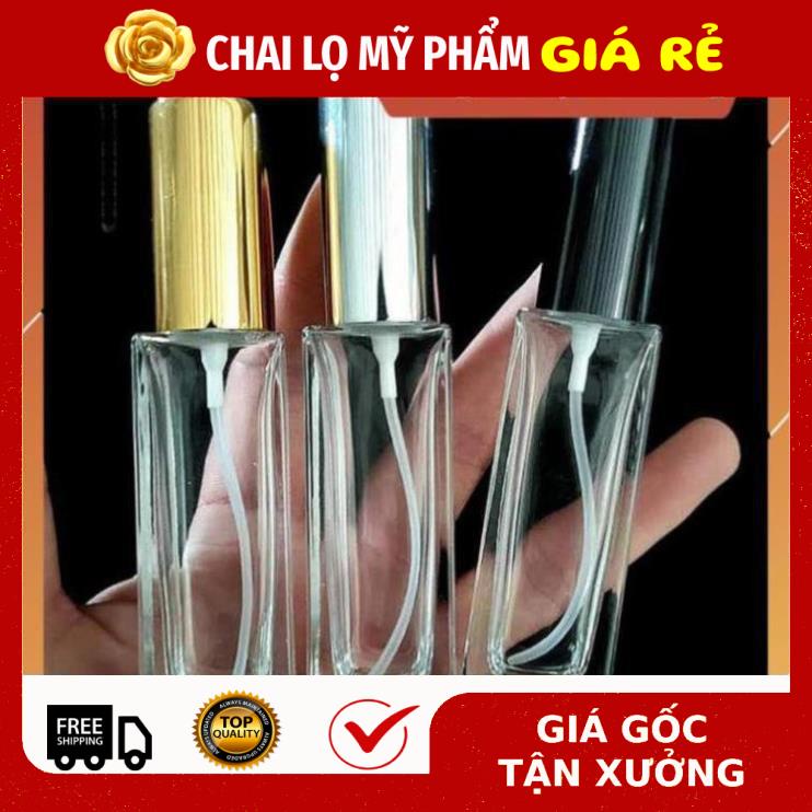 Lọ Chiết Nước Hoa ❤ RẺ VÔ ĐỊCH ❤ Chai lọ chiết nước hoa 25ml,20ml vuông đựng dầu thơm , phụ kiện du lịch