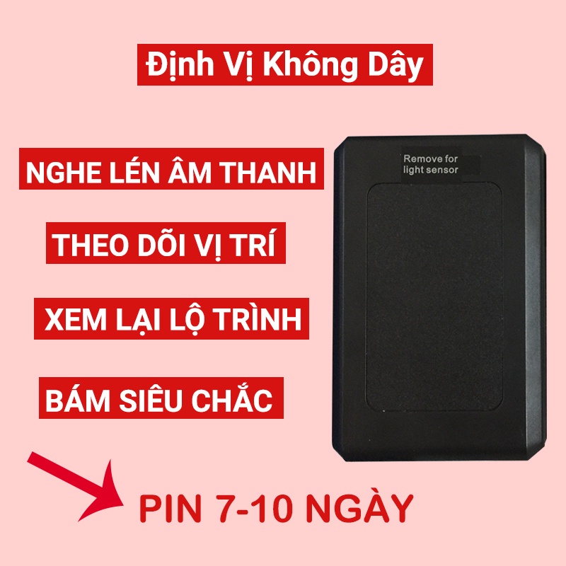 Định Vị Xe Máy, Ô Tô Không Dây A9 Mini PIN 7 - 10 ngày 3000mAH (Miễn phí App năm đầu tiên) - Sim Data 4G + App trọn đời