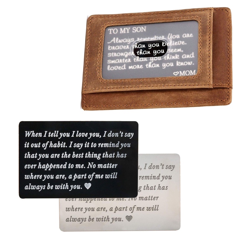 Flgo Ví Đựng Thẻ Mini Hình Trái Tim Màu Đen Và Bạc Giáng Sinh Cho Husband