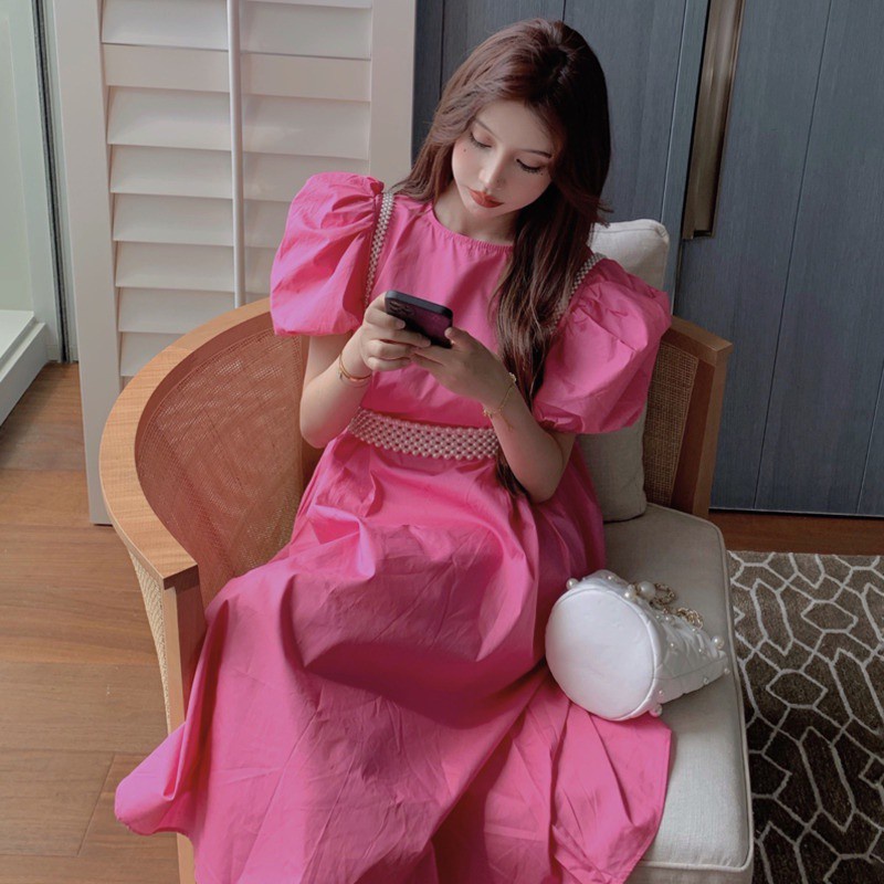 Đầm Tay Phồng Dáng Rộng Đính Ngọc Trai Giả Kiểu Hàn Quốc Thời Trang Mùa Hè  Váy | BigBuy360 - bigbuy360.vn