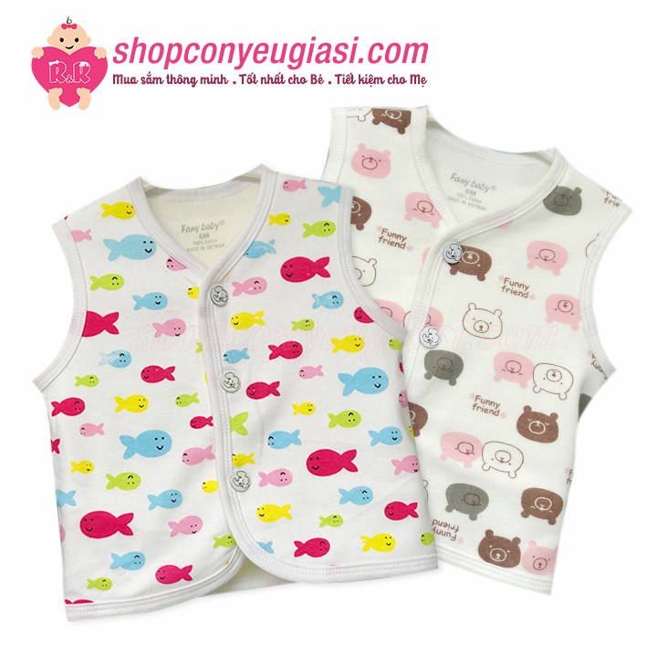 Áo Gilet Fany Túi Tròn In Rơi - Made In Vietnam