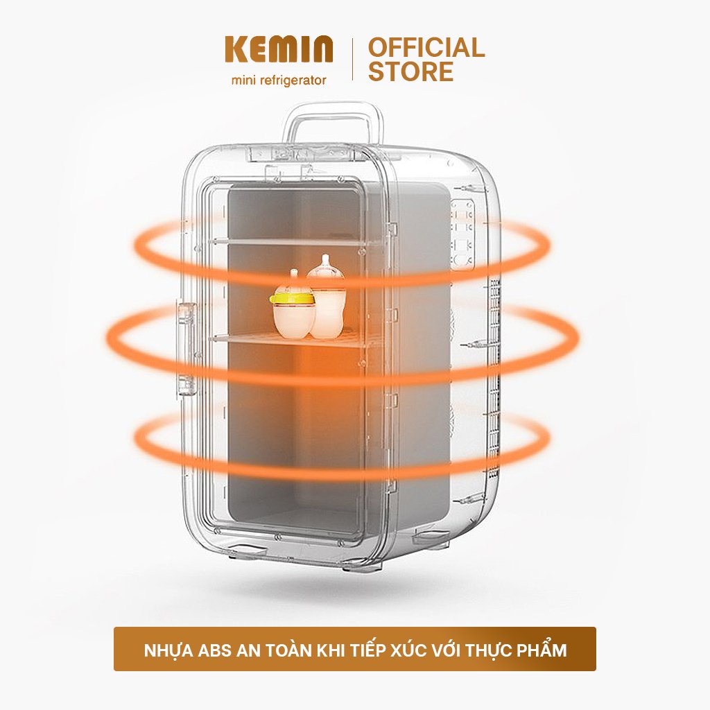 Tủ lạnh mini KEMIN K25- 25L chính hãng chỉnh nhiệt- Dùng ở nhà và ô tô, 2 chiều nóng lạnh