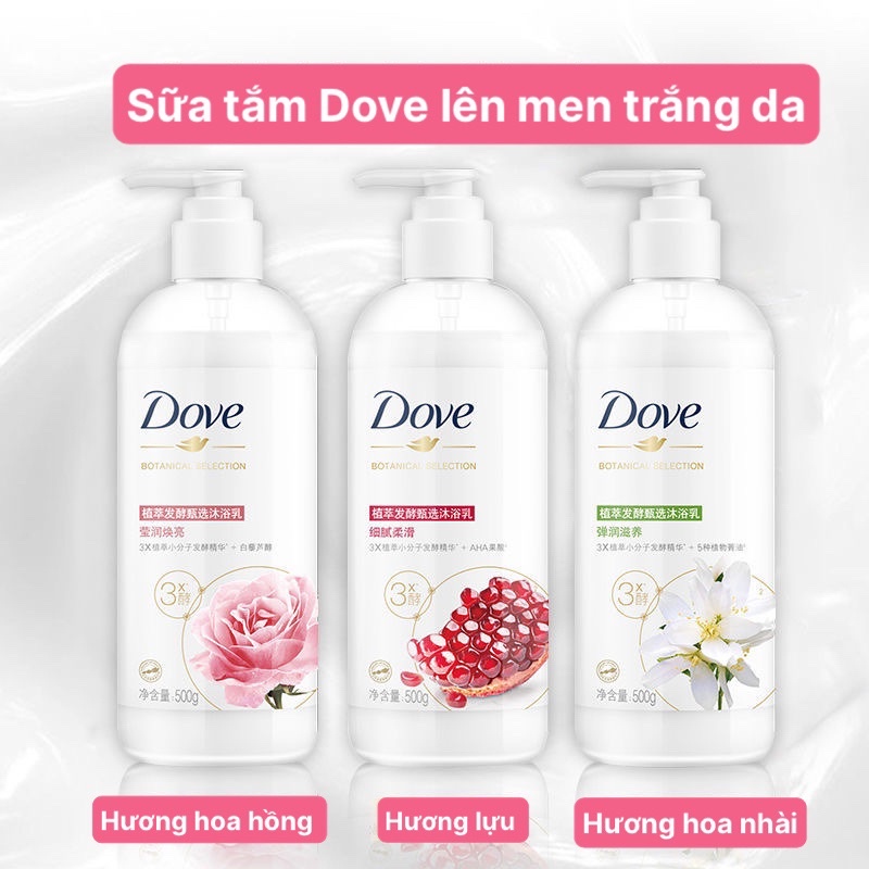 Sữa tắm trắng da Dove lên men từ trái cây + hoa