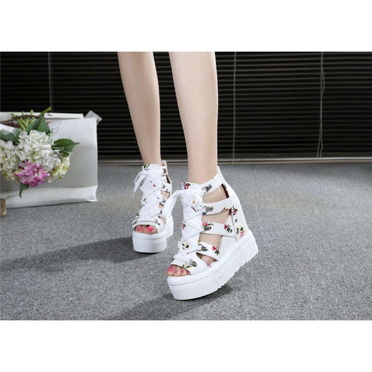 (Có hình thật) Giày Sandal đế xuồng phong cách cá tính S087T