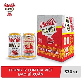 THÙNG 12 LON BIA VIỆT [12 LON X 330ML]