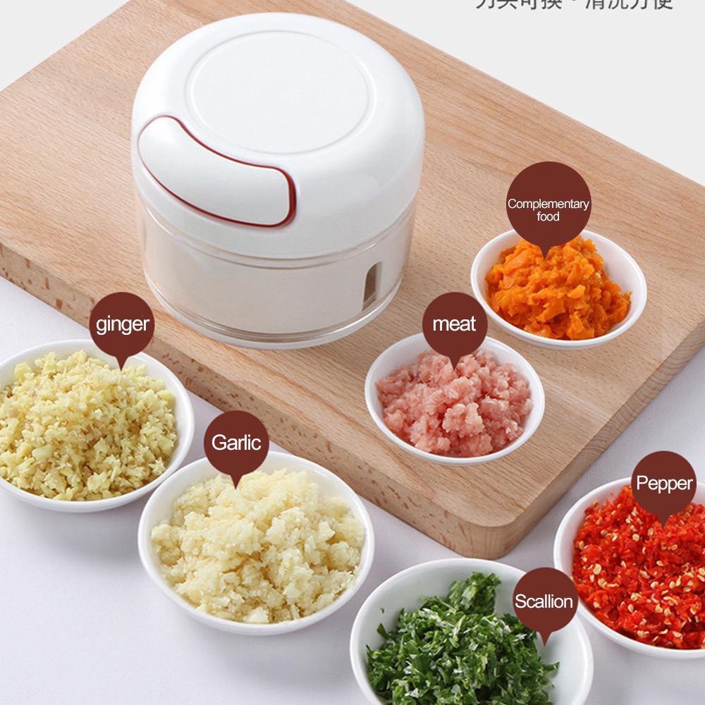 [Mã ELORDER5 giảm 10k đơn 20k] Máy xay cầm tay Mini Chopper_dây kéo không pin_kích thước 8.5x7