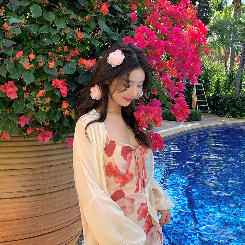 Kẹp Tóc Hình Hoa Màu Hồng Xinh Xắn Thời Trang Cho Nữ