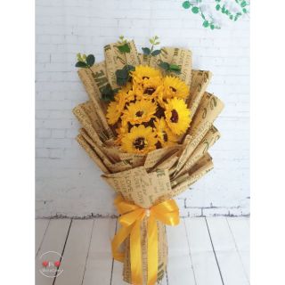 Bó hoa hướng dương sáp thơm 11 bông