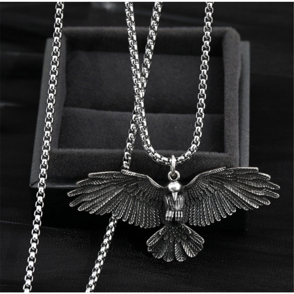 Vòng cổ Kim Loại Mặt Hình Chim Đại Bàng Cá Tính Cho Nam