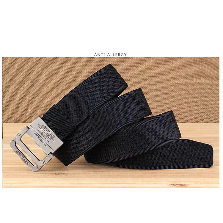 THẮT LƯNG NAM THỜI TRANG VẢI CANVAS GÀI 2 THANH KIM LOẠI THƯƠNG HIỆU ENNIU 13Y INSISTENCE