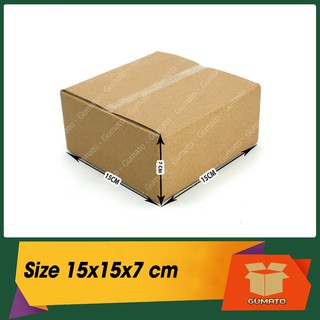 Size 15x15x7 cm, hộp giấy thùng carton gói hàng tại Gumato (Mã số P30)