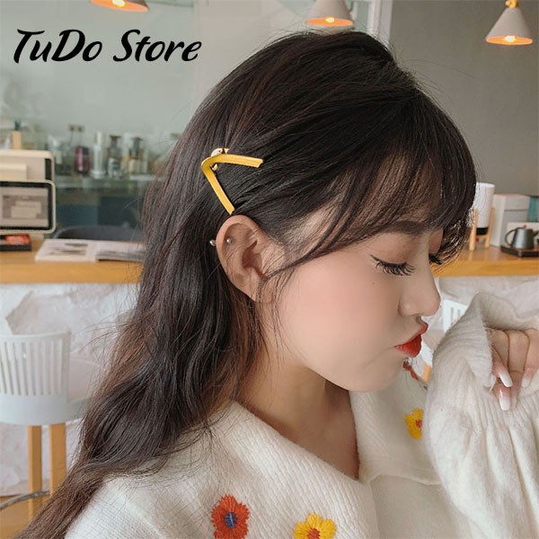 Kẹp Tóc Hình Tam Giác Bằng Kim Loại Kiểu Hàn Quốc Thời Trang KT2