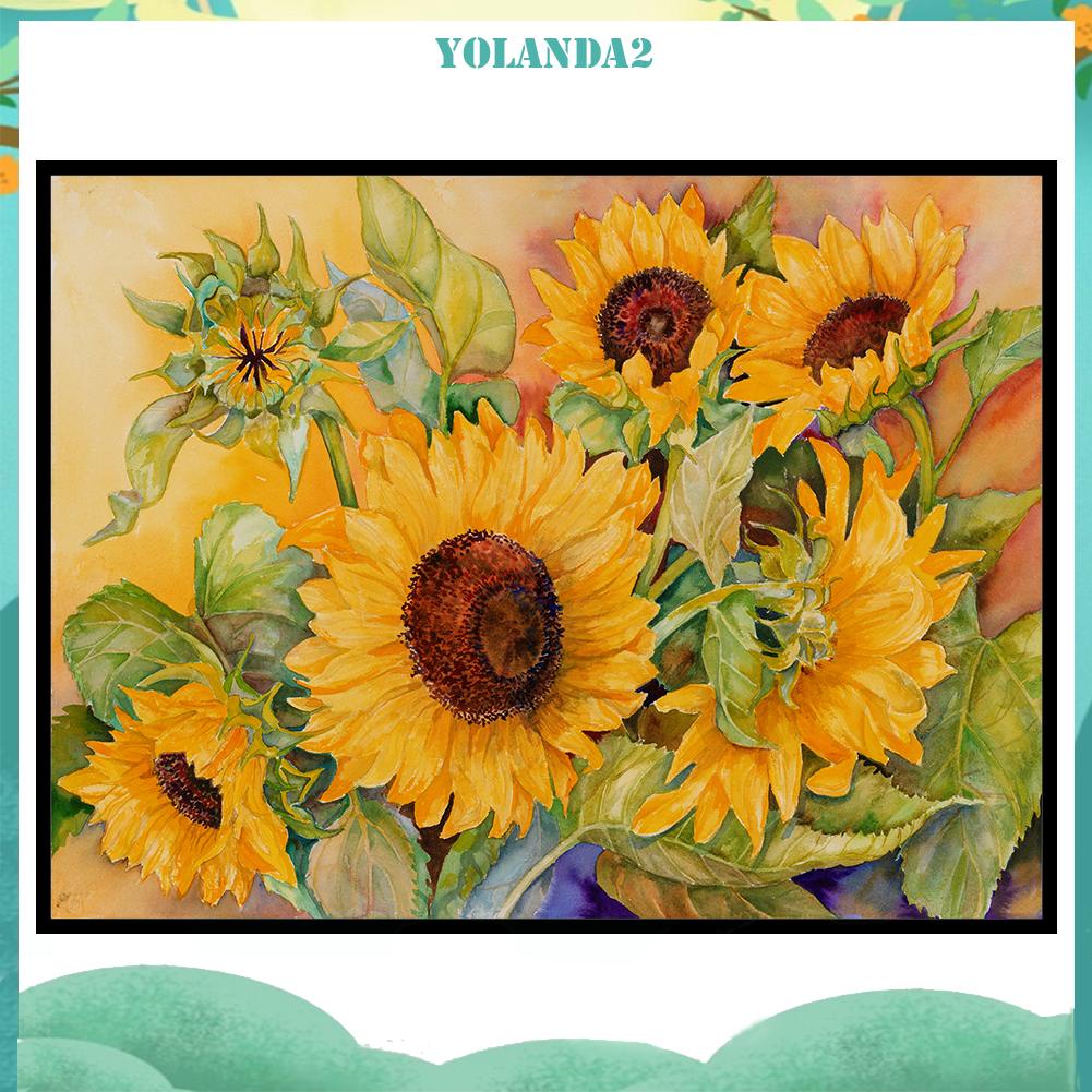 Tranh Thêu Chữ Thập DIY 11CT Hình Hoa Hướng Dương Xinh Xắn