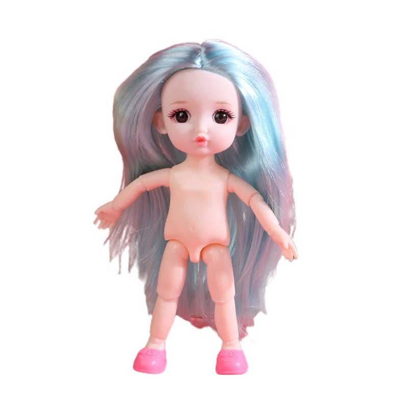 Bộ Tóc Giả 13 Khớp Nối Có Thể Di Chuyển 17cm Dành Cho Búp Bê Nữ