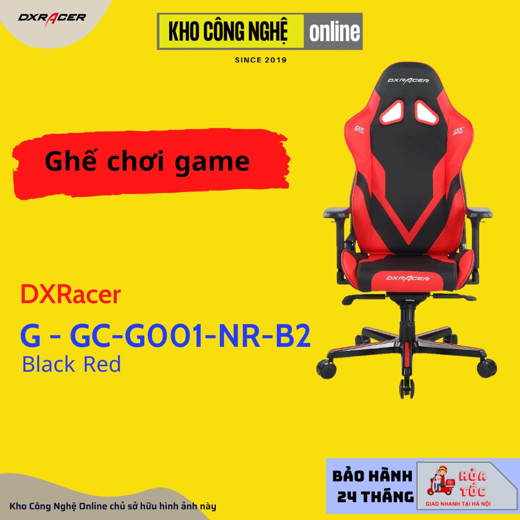 Ghế DXRacer G Series GC-G001-NR-B2 / Black Red (OH/D8200/NR) (Hàng Chính Hãng)