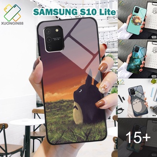 Ốp lưng Kính Samsung S10 Lite in 3D chủ đề totoro