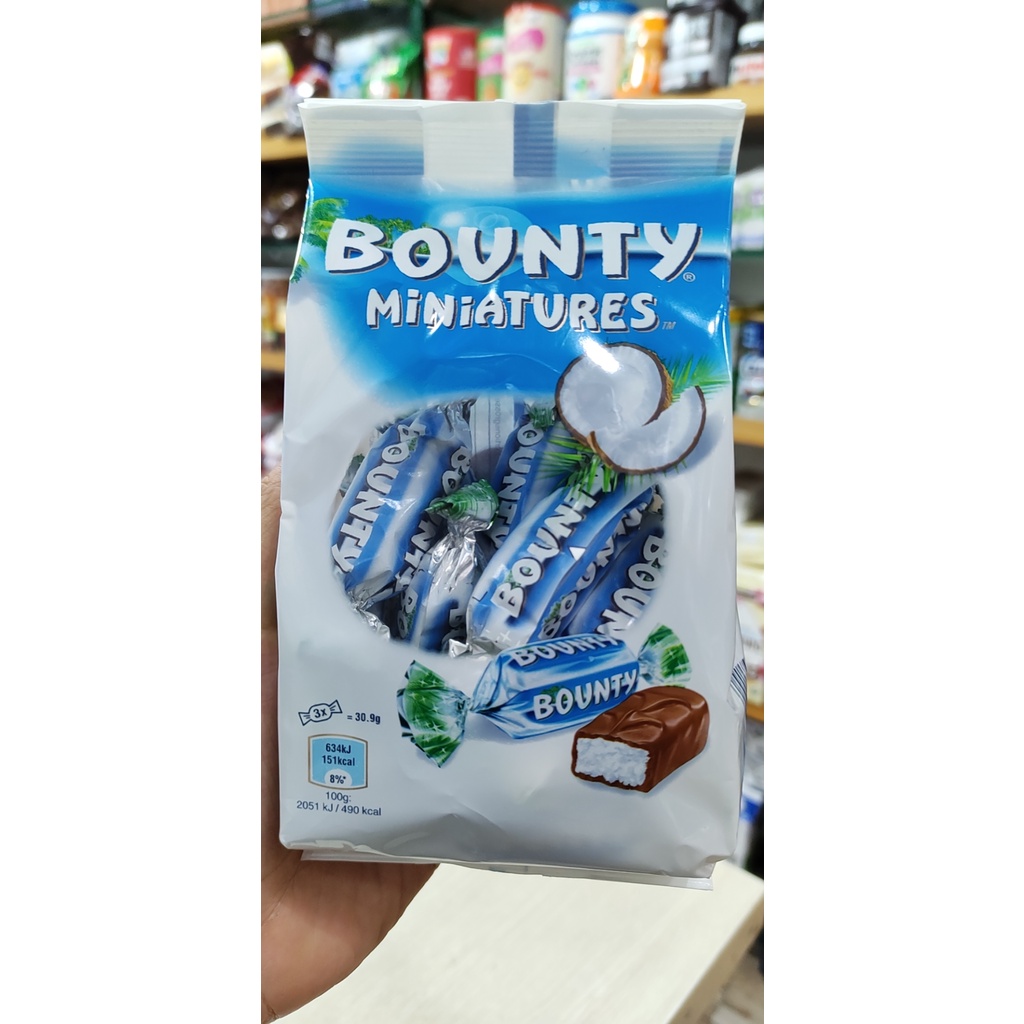 Kẹo Socola nhân dừa Bounty Miniatures gói 150g