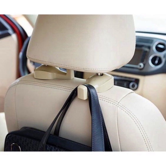 Bộ 2 Móc Treo Đồ Đa Năng Tiện Dụng Sau Lưng Ghế Xe Hơi Ô Tô, Chất Liệu Nhựa Cao Cấp dự bị