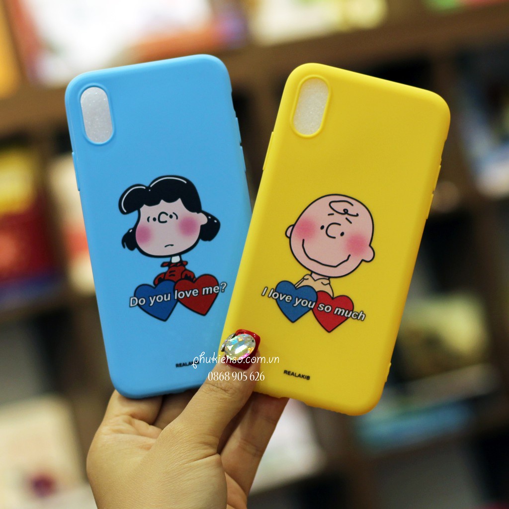 Ốp lưng tình yêu của Lucy - Charlie dành cho Iphone 6, 6plus, 7, 7plus, X, Xs Max ( ảnh thật)
