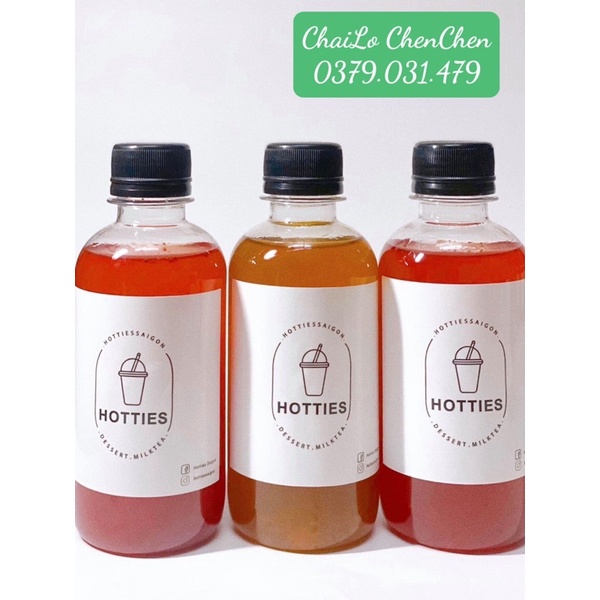 Chai nhựa pet 250ml kèm nắp nhôm/nhựa cao cấp