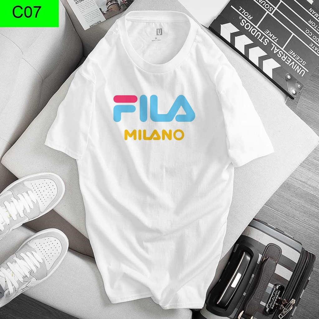 Áo thun unisex FILA MILANO from rộng vải dày mịn